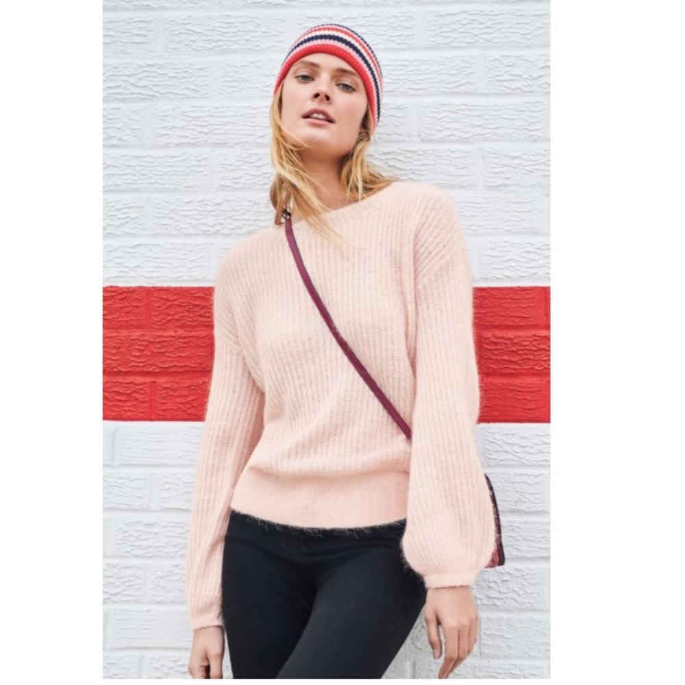 Boden Francesca Ribbed Sweater in Milkshake Pink
